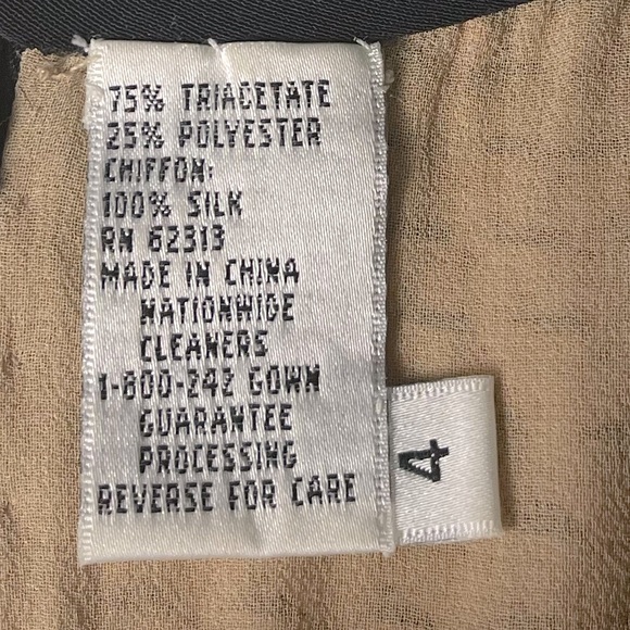 OLEG CASSINI BLACK TIE Silk & Beaded Formal Evening Gown Vintage 90’s Gown Black - Picture 7 of 15